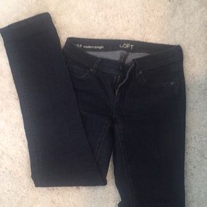 Loft darkwash straight jeans!